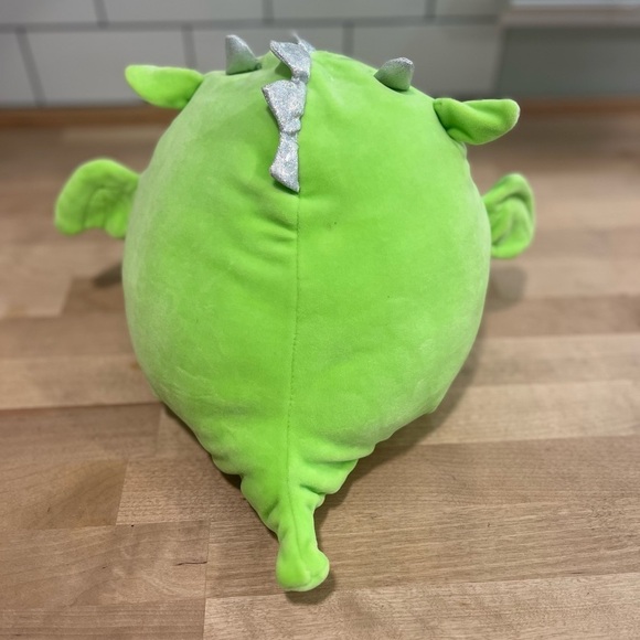 Retired Kellytoy Squishmallows 8” Desmund The Green Dragon 2021 Valentine Plush - Picture 5 of 7